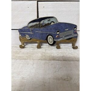 Vintage Brass Bel Air Key Hook Coat Rack Holder Hanger Man Cave Fast Shipping